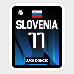 Luka Doncic 2021 Slovenia Jersey Fan Design Sticker